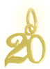 14k Gold Pendant, Numerals for Celebrating All Occasions; Anniversary, Birthdays