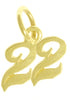 14k Gold Pendant, Numerals for Celebrating All Occasions; Anniversary, Birthdays