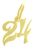 14k Gold Pendant, Numerals for Celebrating All Occasions; Anniversary, Birthdays