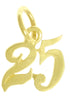 14k Gold Pendant, Numerals for Celebrating All Occasions; Anniversary, Birthdays