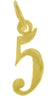 14k Gold Pendant, Numerals for Celebrating All Occasions; Anniversary, Birthdays