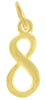 14k Gold Pendant, Numerals for Celebrating All Occasions; Anniversary, Birthdays