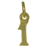 14k Gold Pendant Very Tiny Numerals for Celebrating All Occasions; Anniversary, Birthdays