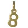 14k Gold Pendant Very Tiny Numerals for Celebrating All Occasions; Anniversary, Birthdays
