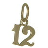 14k Gold Pendant Very Tiny Numerals for Celebrating All Occasions; Anniversary, Birthdays
