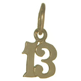 14k Gold Pendant Very Tiny Numerals for Celebrating All Occasions; Anniversary, Birthdays