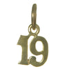 14k Gold Pendant Very Tiny Numerals for Celebrating All Occasions; Anniversary, Birthdays