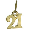 14k Gold Pendant Very Tiny Numerals for Celebrating All Occasions; Anniversary, Birthdays