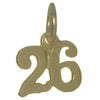 14k Gold Pendant Very Tiny Numerals for Celebrating All Occasions; Anniversary, Birthdays