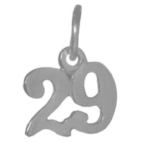 Sterling Silver Pendant Very Tiny Numerals for Celebrating All Occasions; Anniversary, Birthdays