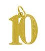 14k Gold Pendant Numerals for Celebrating All Occasions; Anniversary, Birthdays