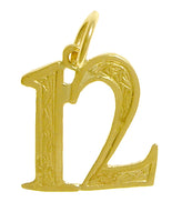 14k Gold Pendant Numerals for Celebrating All Occasions; Anniversary, Birthdays