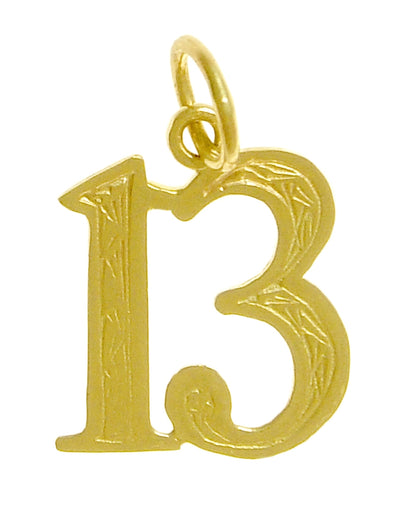 14k Gold Pendant Numerals for Celebrating All Occasions; Anniversary, Birthdays