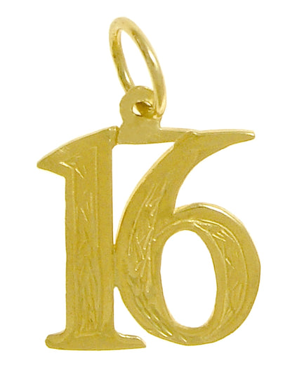 14k Gold Pendant Numerals for Celebrating All Occasions; Anniversary, Birthdays