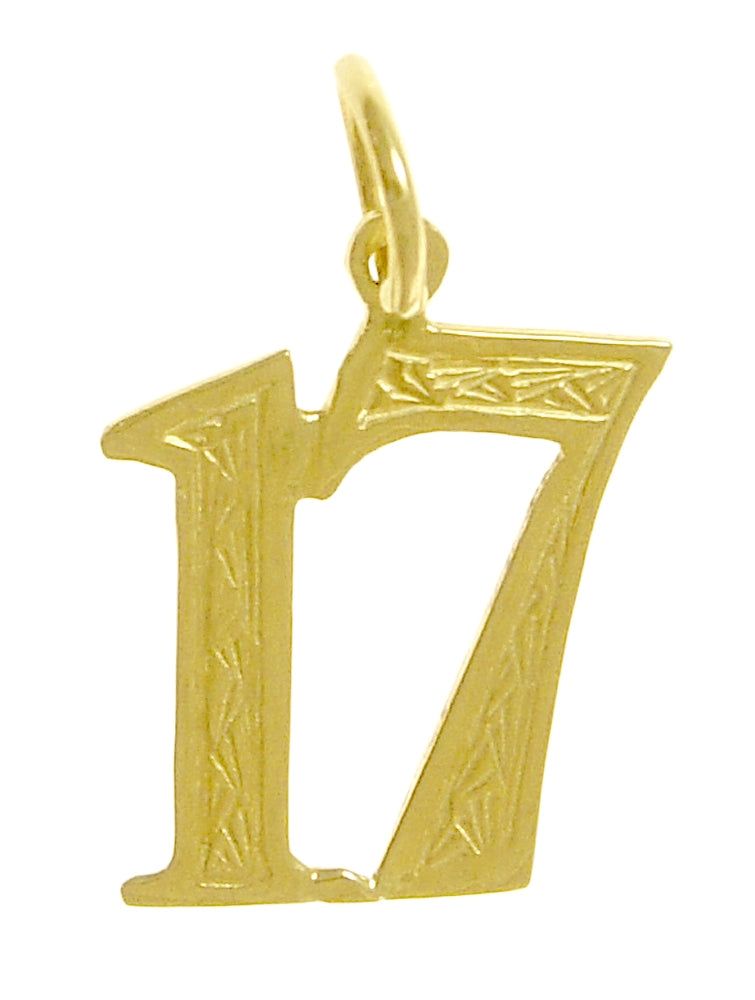 14k Gold Pendant Numerals for Celebrating All Occasions; Anniversary, Birthdays