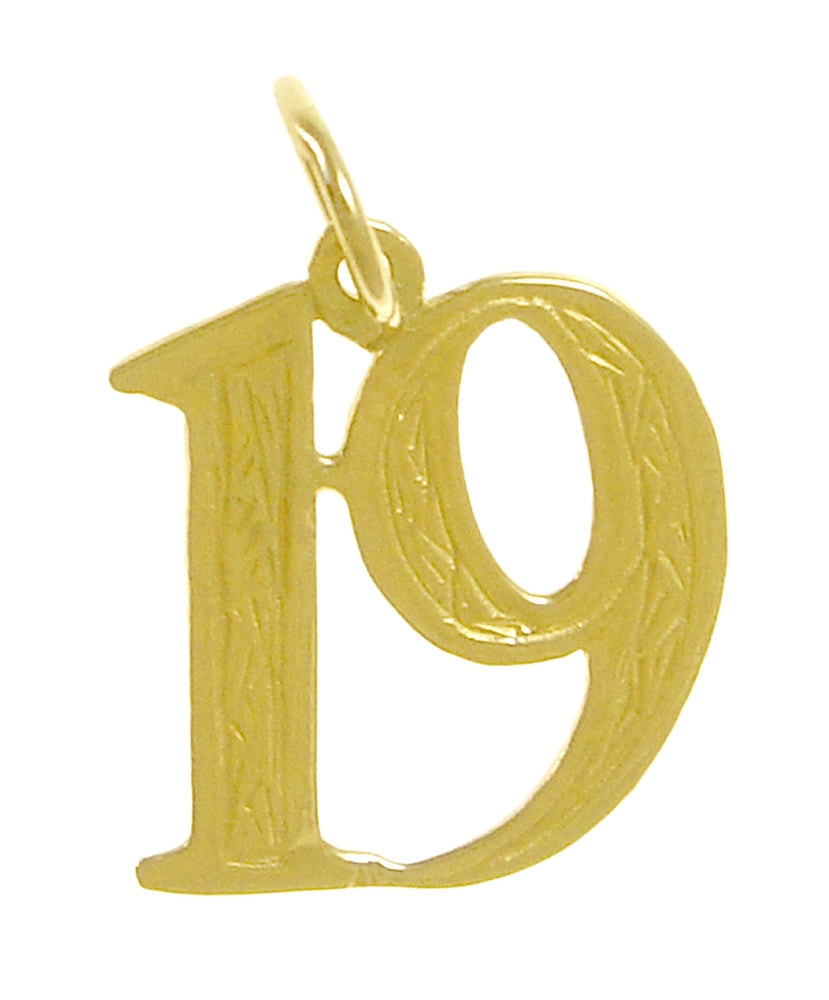 14k Gold Pendant Numerals for Celebrating All Occasions; Anniversary, Birthdays
