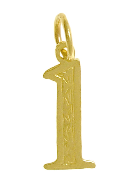 14k Gold Pendant Numerals for Celebrating All Occasions; Anniversary, Birthdays