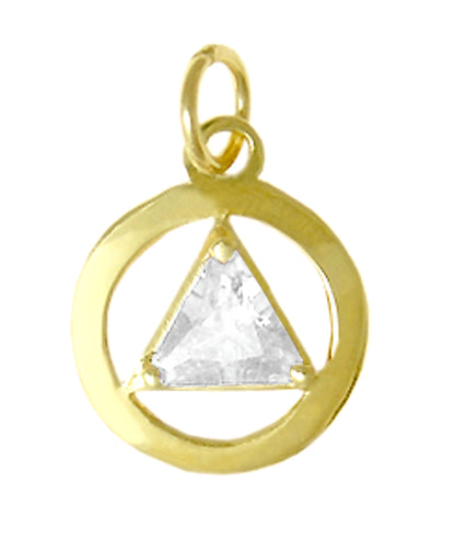 14k Gold Pendant, Medium Size, Available in 12 Different Birthstones