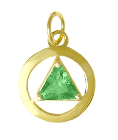 14k Gold Pendant, Medium Size, Available in 12 Different Birthstones