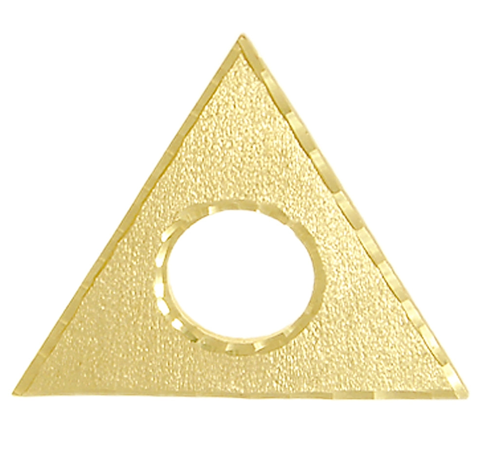14k Gold Pendant, Family Recovery Symbol w/Diamond Cut Accents, Large Size