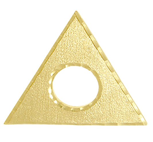 14k Gold Pendant, Family Recovery Symbol w/Diamond Cut Accents, Large Size