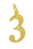 14k Gold Pendant Numerals for Celebrating All Occasions; Anniversary, Birthdays