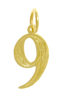 14k Gold Pendant Numerals for Celebrating All Occasions; Anniversary, Birthdays
