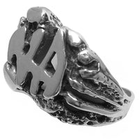 Sterling Silver Ring Mens Nugget Style with "NA " Initials
