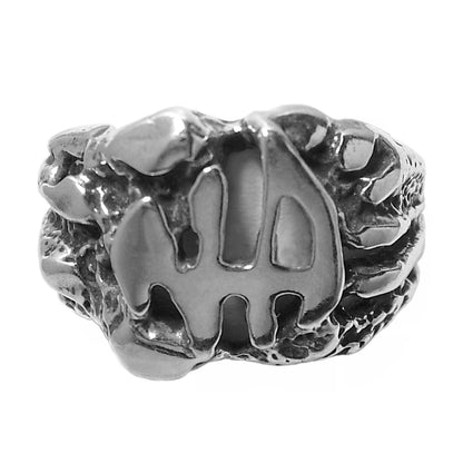 Sterling Silver Ring Mens Nugget Style with "NA " Initials