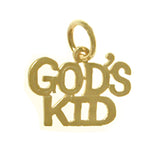 14K Gold, Sayings Pendant, "GOD'S KID"