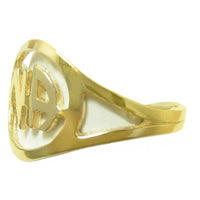 14k Gold Ring, "NA " Initial