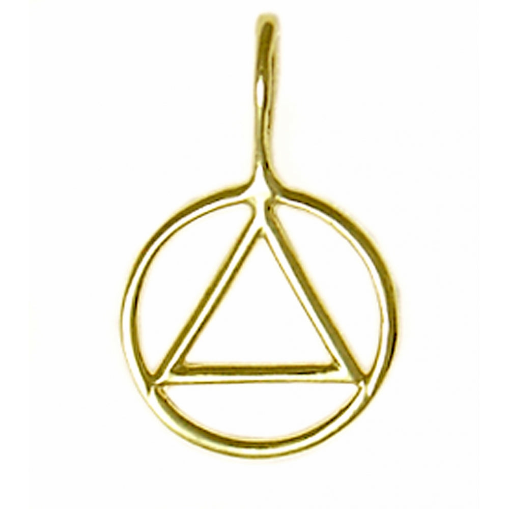 14k Gold Pendant Simple Wire Look Small Size