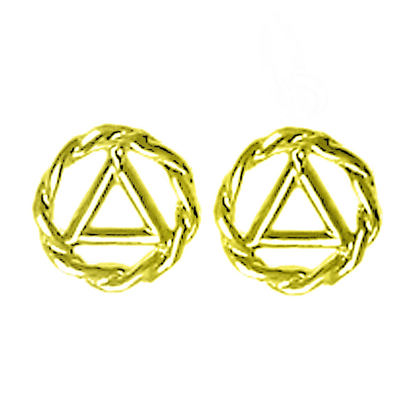 14k Gold Twist Wire Style Stud Earrings Very Small