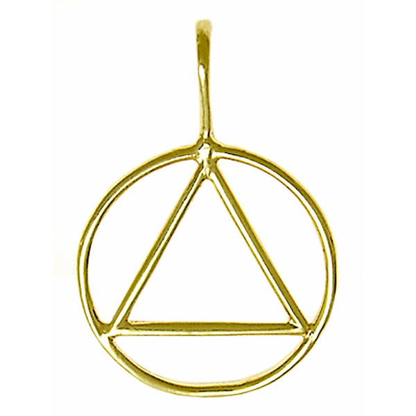 Large Size, 14k Gold Simple Wire Look Pendant
