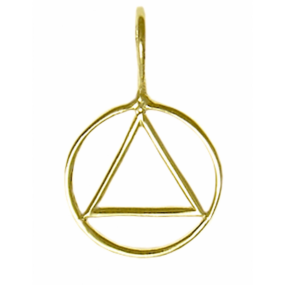 14k Gold Smooth Wire Style Pendant Medium Size