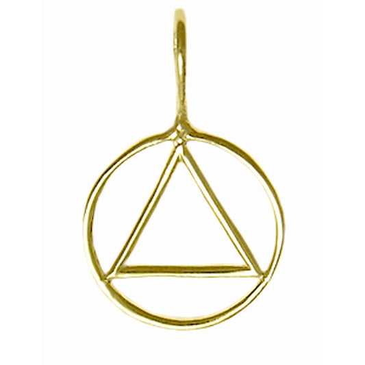 14k Gold Smooth Wire Style Pendant Medium Size
