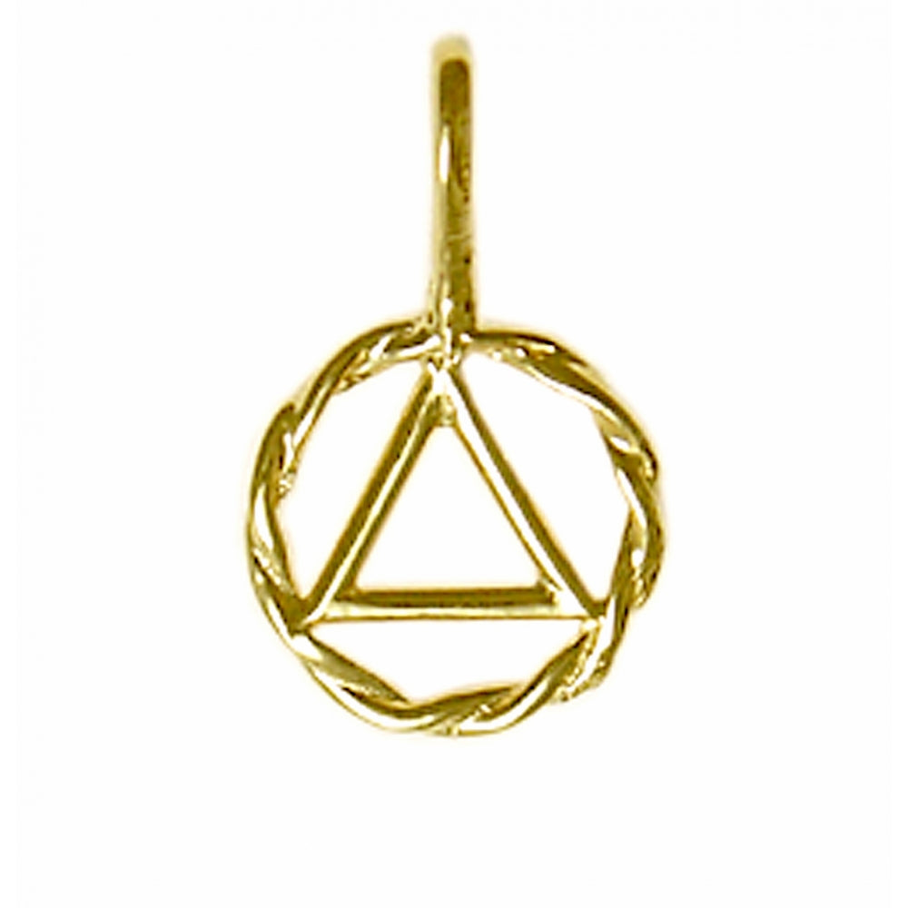14k Gold Pendant Twist Wire Style Very small Size