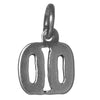 Sterling Silver Pendant 1-9 & 00-09 Small Numerals for Celebrating All Occasions; Anniversary, Birthdays