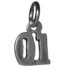 Sterling Silver Pendant 1-9 & 00-09 Small Numerals for Celebrating All Occasions; Anniversary, Birthdays