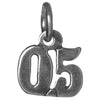 Sterling Silver Pendant 1-9 & 00-09 Small Numerals for Celebrating All Occasions; Anniversary, Birthdays
