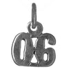 Sterling Silver Pendant 1-9 & 00-09 Small Numerals for Celebrating All Occasions; Anniversary, Birthdays
