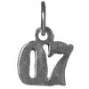Sterling Silver Pendant 1-9 & 00-09 Small Numerals for Celebrating All Occasions; Anniversary, Birthdays
