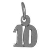 Sterling Silver Pendant #'s 10-29 Small Numerals for Celebrating All Occasions; Anniversary, Birthdays