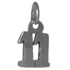 Sterling Silver Pendant #'s 10-29 Small Numerals for Celebrating All Occasions; Anniversary, Birthdays