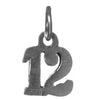 Sterling Silver Pendant #'s 10-29 Small Numerals for Celebrating All Occasions; Anniversary, Birthdays