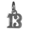 Sterling Silver Pendant #'s 10-29 Small Numerals for Celebrating All Occasions; Anniversary, Birthdays