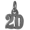 Sterling Silver Pendant #'s 10-29 Small Numerals for Celebrating All Occasions; Anniversary, Birthdays
