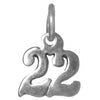 Sterling Silver Pendant #'s 10-29 Small Numerals for Celebrating All Occasions; Anniversary, Birthdays