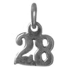 Sterling Silver Pendant #'s 10-29 Small Numerals for Celebrating All Occasions; Anniversary, Birthdays