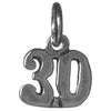 Sterling Silver Pendant #'s 30-49,Small Numerals for Celebrating All Occasions; Anniversary, Birthdays